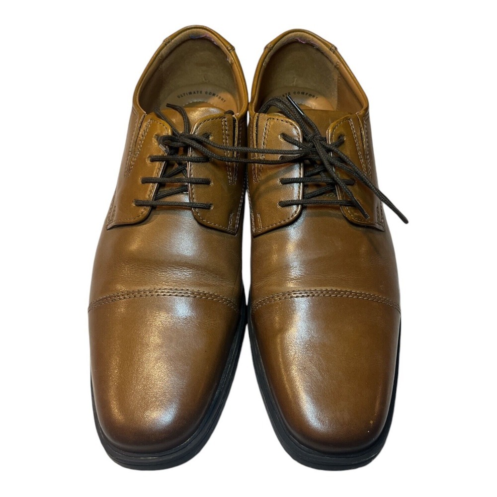 Clarks Collection Men's Brown Leather Oxfords Dress Shoes  Size 9.5